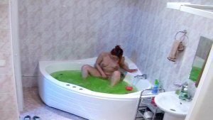 Bathroom spy movie with girl in ecstasy