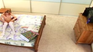 No underwear under the skimpy uniform