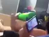 Asian Twink Cums While Watching Porn