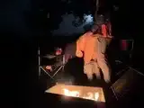 Rough Sex in a Public Park – Big Tits Exposed by the Fire!