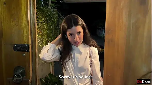 Girl next door came late at night to see my villa, but it was just an excuse to… Creampie