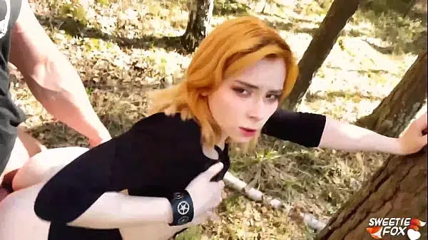 Girlfriend Deepthroat and Passionate Fuck in the Wood – Cum on Tongue