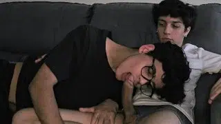 Latino twink couple fucking until the guy cums in the young guy’s ass