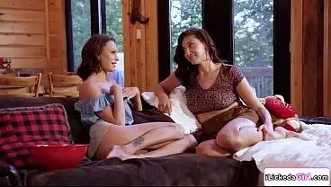 Lesbian convincing straight bff to let her lick her pussy