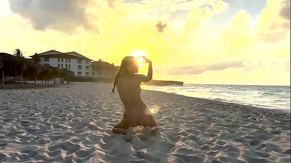 Monika Fox Swims In Atlantic Ocean And Poses Naked On A Public Beach