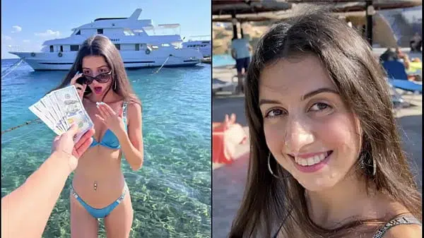 Public pickup – Sex for money with a beautiful lady, agreed to walk with sperm on her face – Cumwalk