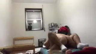 Filling the ass of the chubby latino