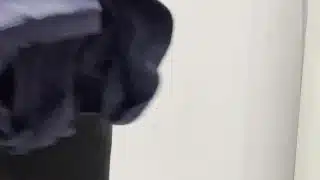 Young man with hard penis in his room while recording and touching his big dick