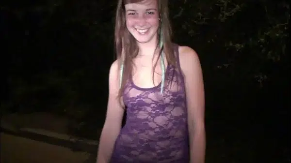 Alexis Crystal decides to go to a public ging gang bang orgy