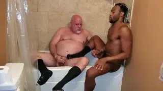 Bear gets pissed and cummed on by BBC