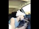 Black Crossdresser Blowjob in Car