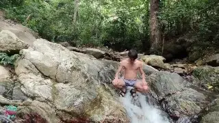 EXPLORING IN NATURE NAKED AND WITH A COCK FULL OF MILK