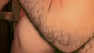 Hairy Tattooed Bear Fucks Bareback in Club Toilet