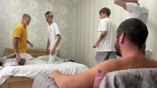 Having fun with my stepfather and getting together while mom is not at home