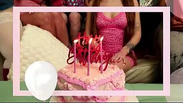 Lesbian Gang Bang Stuffing & Spanking Birthday Slut Pt 1