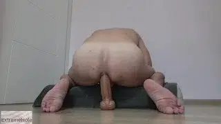 Painfull anal. Thick dildo in my ass