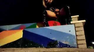 Sissy riding dildo outdoor