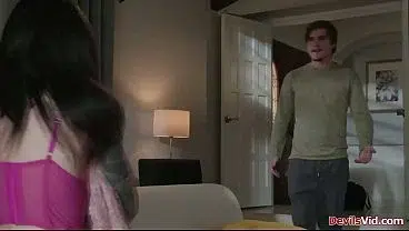 Stepbro fucks his busty lesbian stepsis