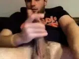 Str8 Guy Strokes Big Cock on Webcam