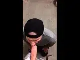 Verbal Daddy Gets a Blowjob on the Stairway