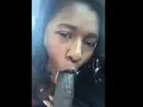 Black Woman Gives Outdoor Blowjob