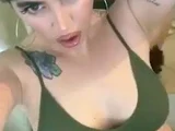 Busty babe oiled babe with big boobs masturbating on cam