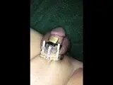 Cuckold Humiliation: Caged, Fat Cock Exposed by Hotgirl