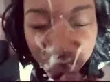 Ebony Amateur’s Massive Facial