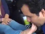 Foot Fetish Fun in the Car with My Amateur Slave