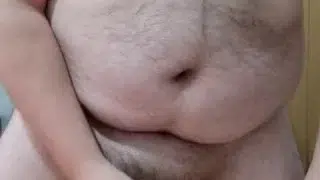 Fully naked and cumming on table