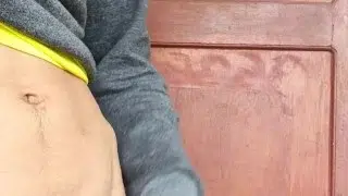 man masturbating and giving himself a good cumshot