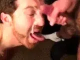 Twink’s Facial Fun with Big-Cock Buddies