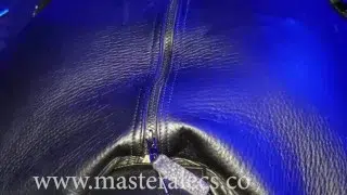 Electro stimulation in with gag and blindfold