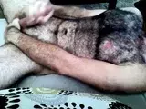 Hairy Horny Daddy Strokes His Big Cock