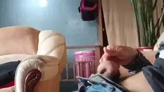 Latin young man fucking his cock very hot