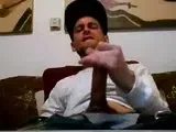 Ripped Stud Strokes His Big Cock to a Webcam Orgasm