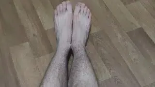 Showing off my very skinny boney feet and legs for my viewers