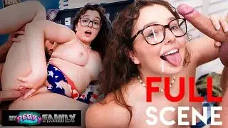 Stepbro’s Big Surprise – Leana Lovings’ 4th of July Fireworks Facial!